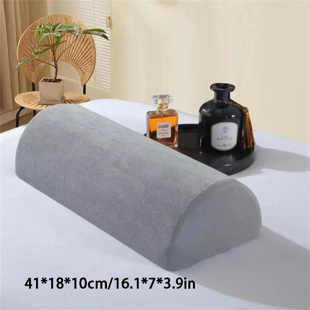 Comfort Bolster Pillow Half Moon Bolster for Legs Back&Head Memory Foam Cotton Cover Lumbar Support Pillow for Semi Roll Pillow