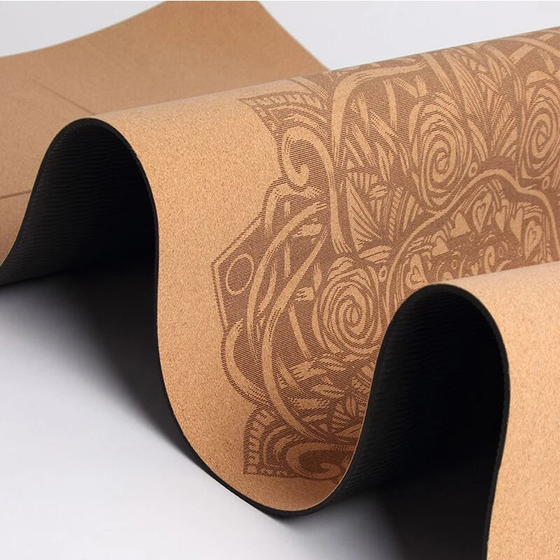 6mm Thickness Eco Friendly Cork Yoga Mat for Beginner Gym Cushion Fitness Rugs Customized