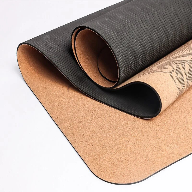6mm Thickness Eco Friendly Cork Yoga Mat for Beginner Gym Cushion Fitness Rugs Customized
