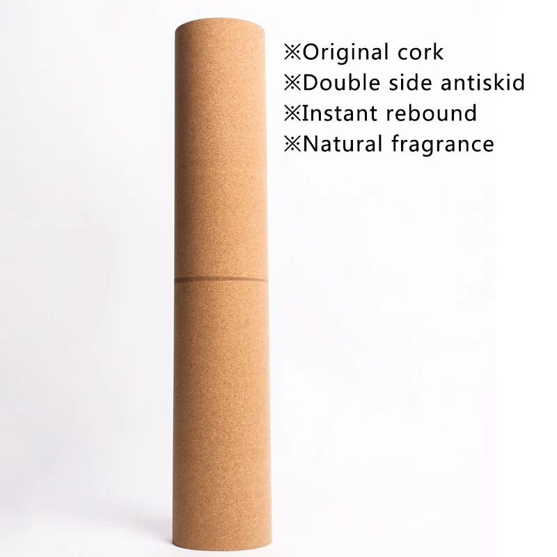 6mm Thickness Eco Friendly Cork Yoga Mat for Beginner Gym Cushion Fitness Rugs Customized