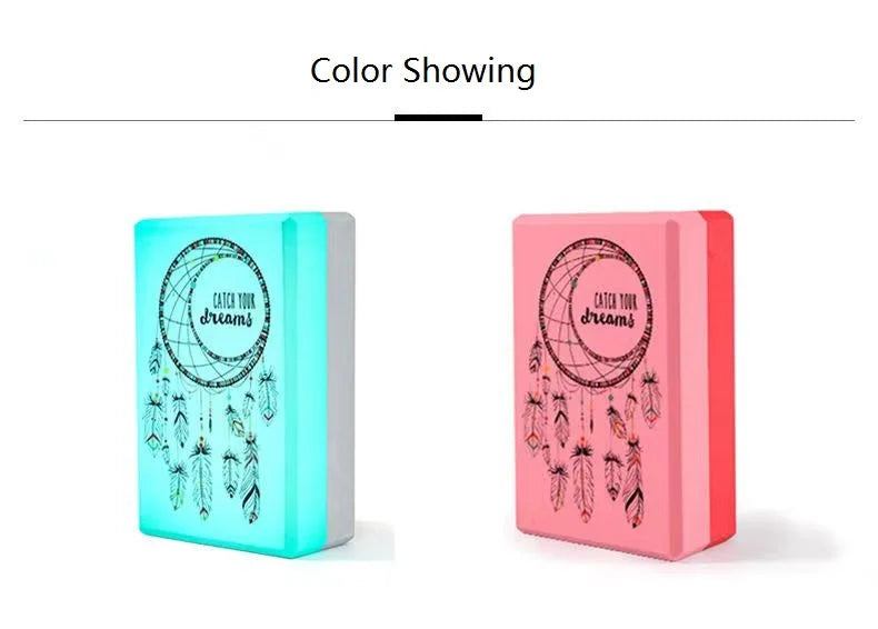 Two Colors EVA Yoga Blocks Gym Foam Brick Training Exercise Blocks Fitness Equipment Yoga Auxiliary Tool Pilates Cushion 1PC260g