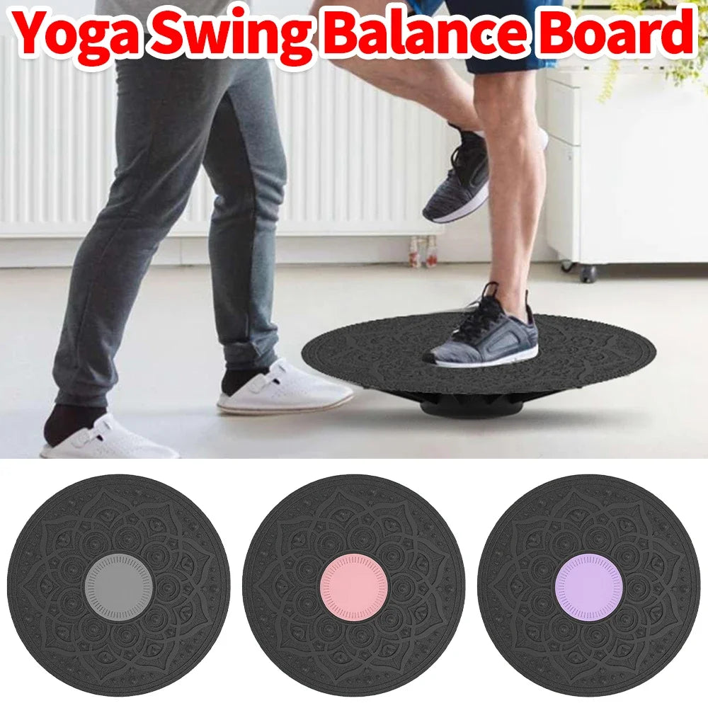 Wobble Balance Board Yoga Swing Balance Exerciser Board Non-slip Balance Trainer Portable Stability Board for Core Training