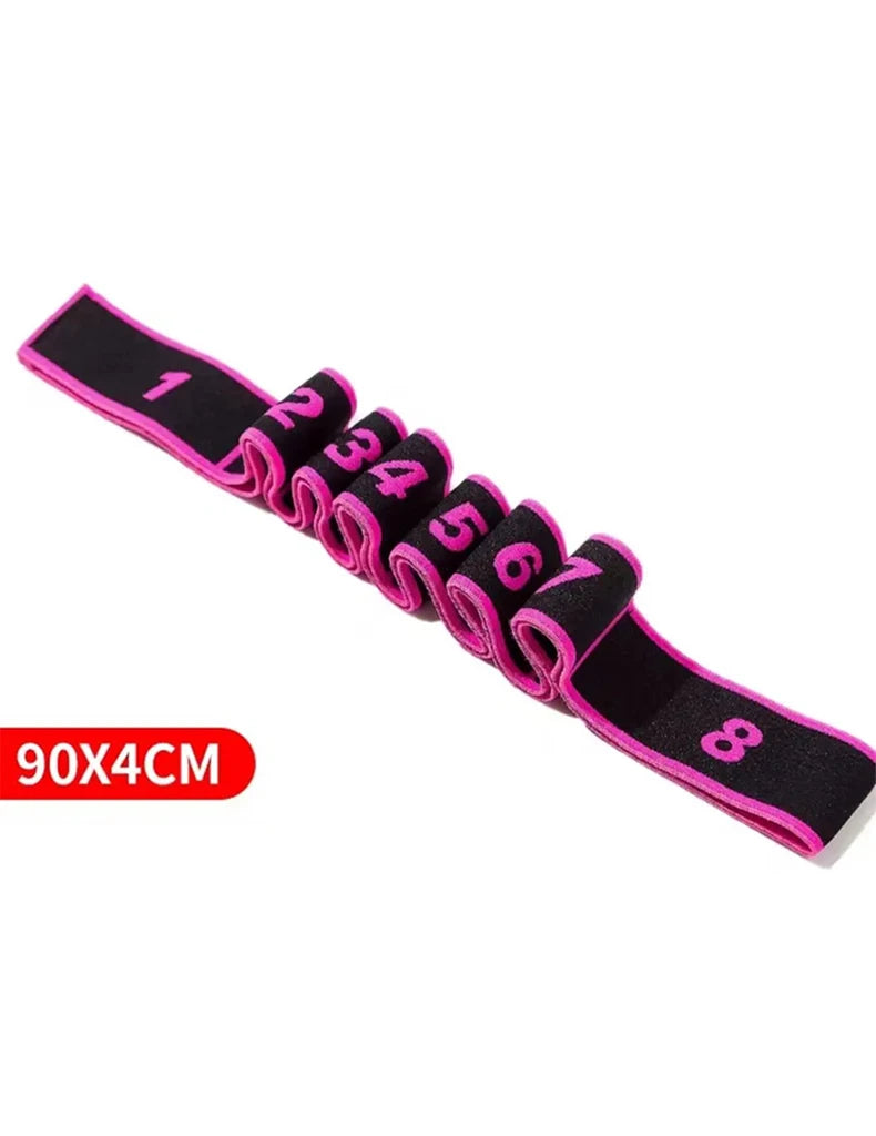 Yoga stretch band open back open shoulder fitnes women resistance training equipment segmental digital stretch band tension rope