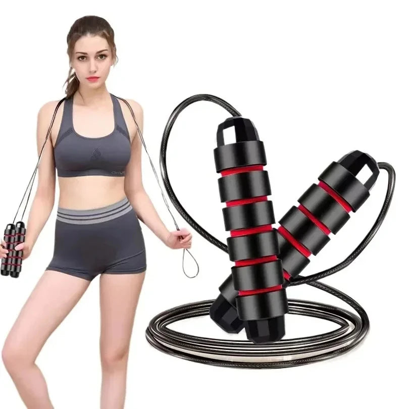 The New Jump Rope Steel Wire Skipping Exercise Adjustable Jumping Fitness Workout Training Home Sport Equipment Tangle-Free