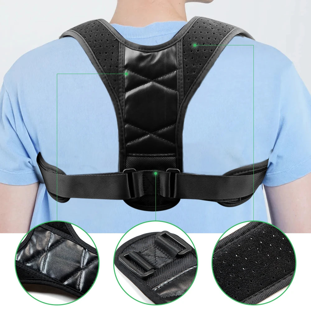 Posture Corrector for Men Women - Adjustable Back Brace for Neck/Shoulder Pain Relief - Upper Spine & Clavicle Support(S/M/L/XL)