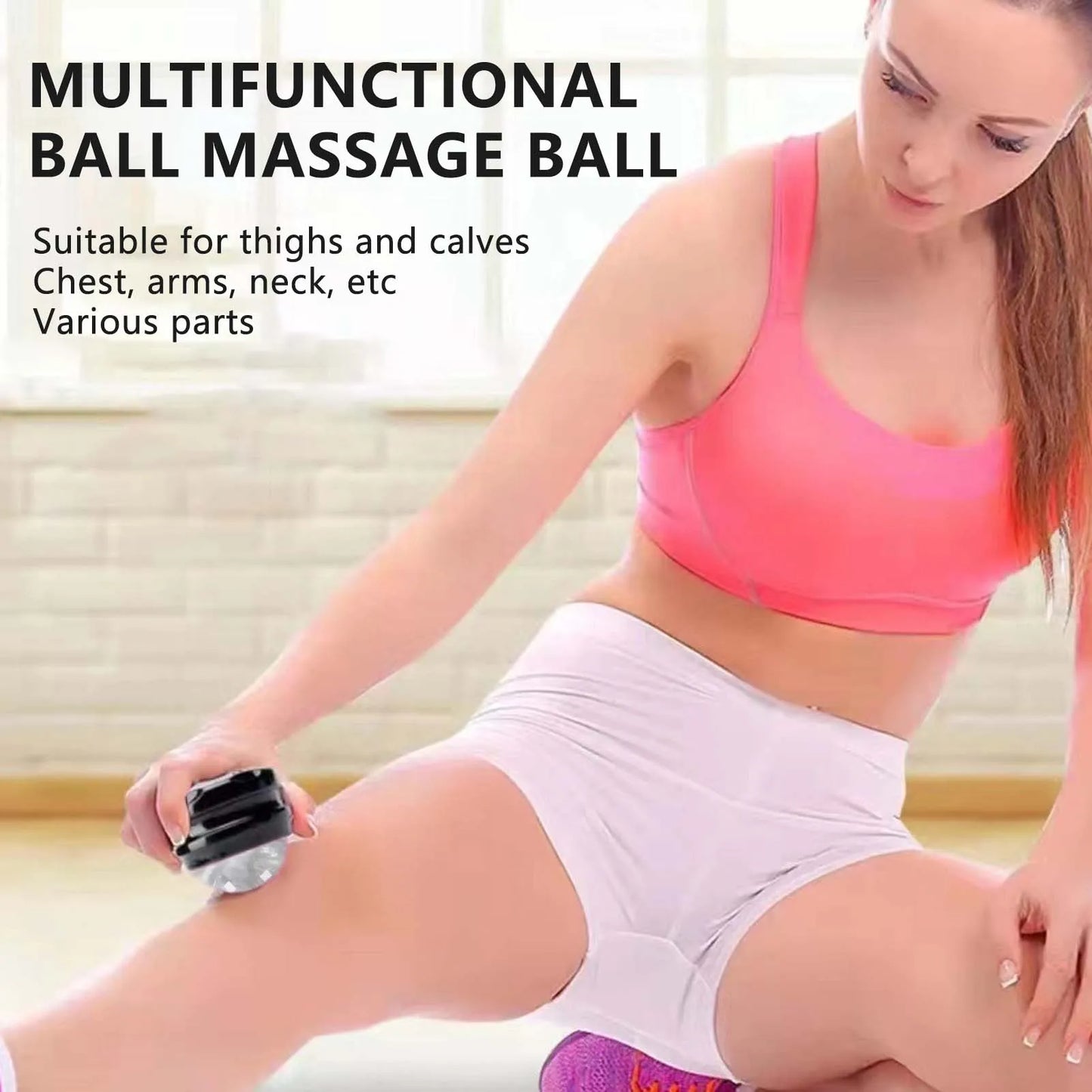 Mini Manual Therapy Body Massager Ball 360 Degree Spin Design Self Massage Tool for Back Shoulders Foot Massage