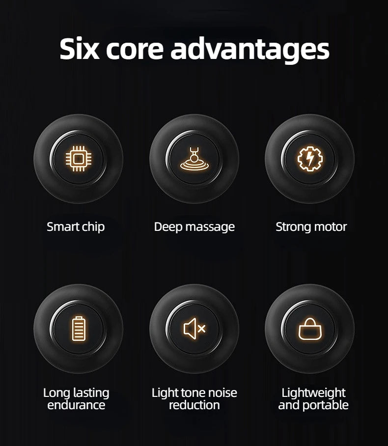 Portable Mini Muscle Massage Gun Vibration Massage Gun Body Neck Back Pain Gout Relief Deep Muscle Relaxation Massager Tools