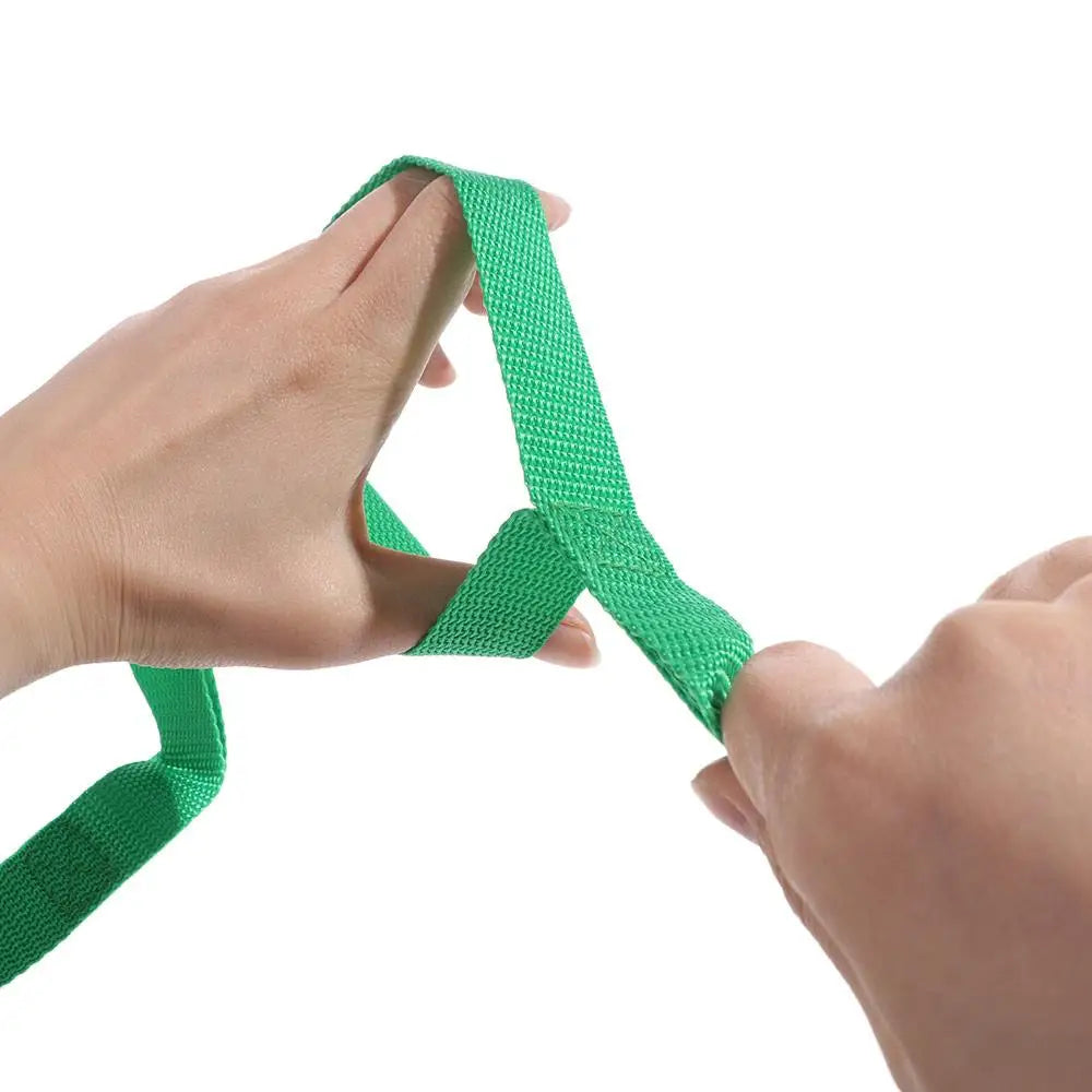 Adjustable Yoga Stretch Band 10 Loops Breathable Non-Elastic Stretch Straps Multi-Section Durable Yoga Resistance Band