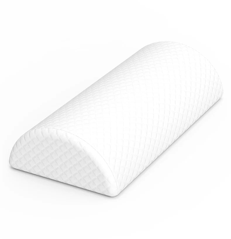 Comfort Bolster Pillow for Legs Back and Head Memory Foam Cotton Cover Lumbar Support Pillow for Semi Roll Pillow