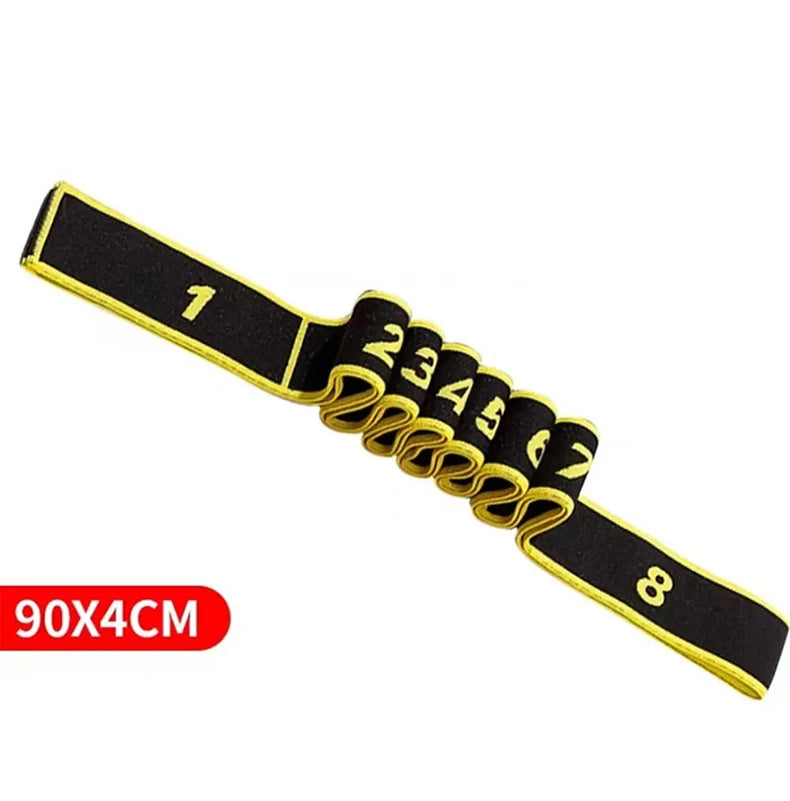 Yoga stretch band open back open shoulder fitnes women resistance training equipment segmental digital stretch band tension rope