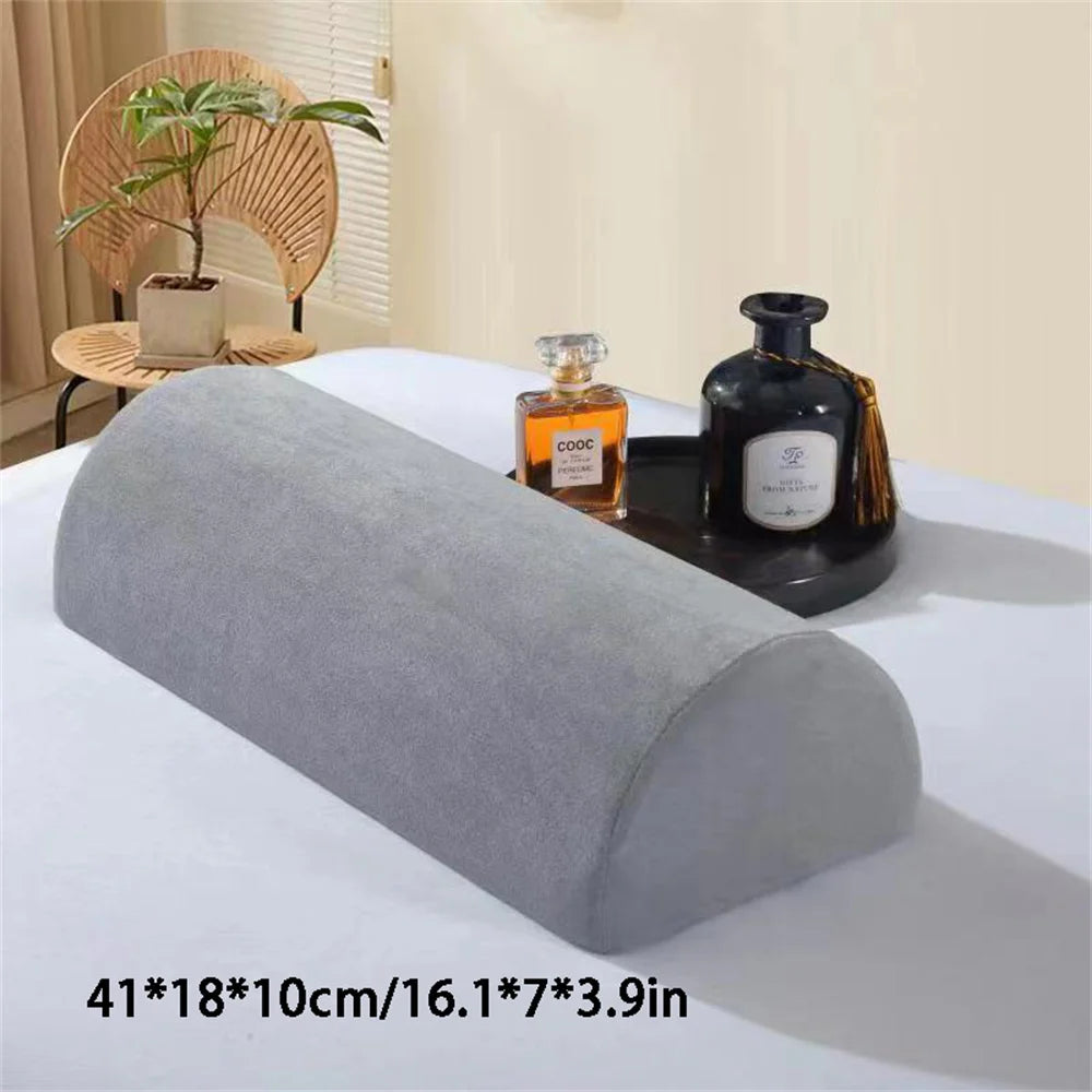 Comfort Bolster Pillow Half Moon Bolster for Legs Back&Head Memory Foam Cotton Cover Lumbar Support Pillow for Semi Roll Pillow