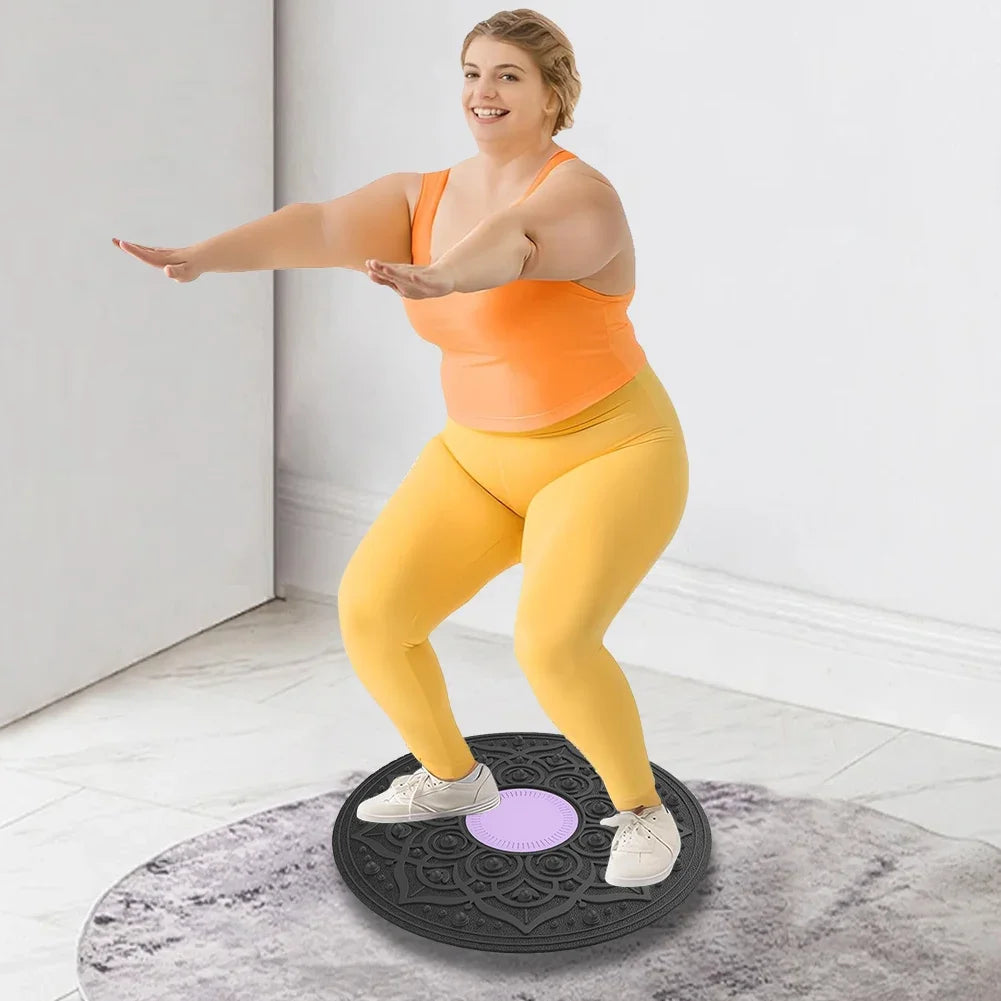 Wobble Balance Board Yoga Swing Balance Exerciser Board Non-slip Balance Trainer Portable Stability Board for Core Training