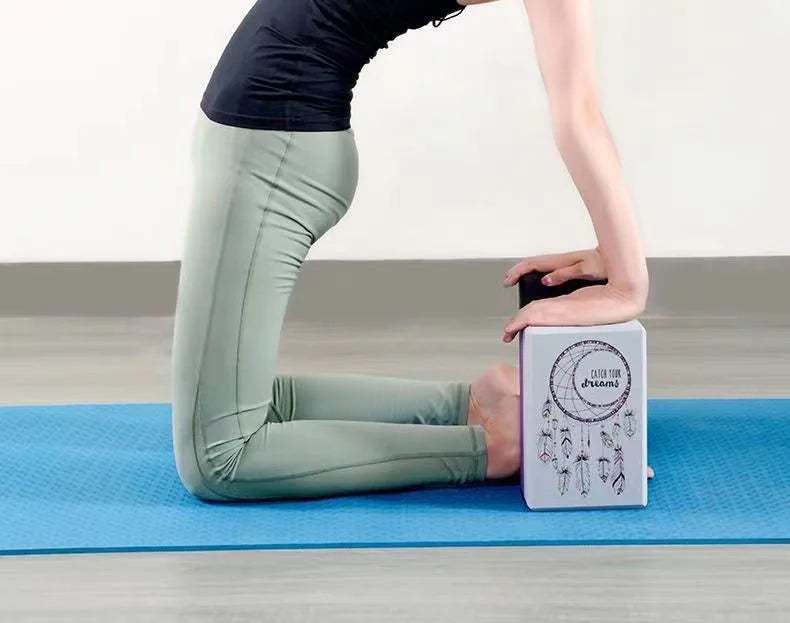 Two Colors EVA Yoga Blocks Gym Foam Brick Training Exercise Blocks Fitness Equipment Yoga Auxiliary Tool Pilates Cushion 1PC260g