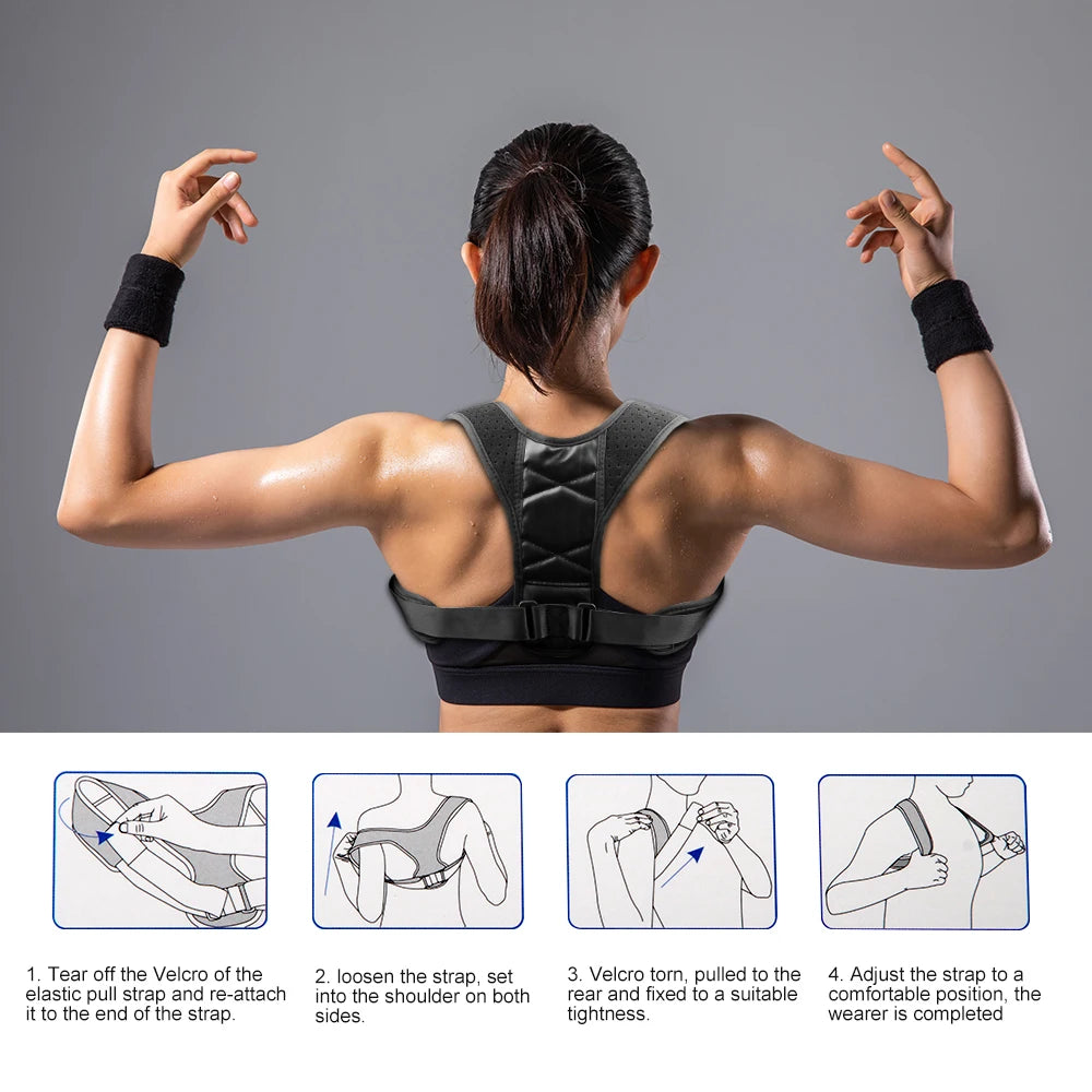 Posture Corrector for Men Women - Adjustable Back Brace for Neck/Shoulder Pain Relief - Upper Spine & Clavicle Support(S/M/L/XL)