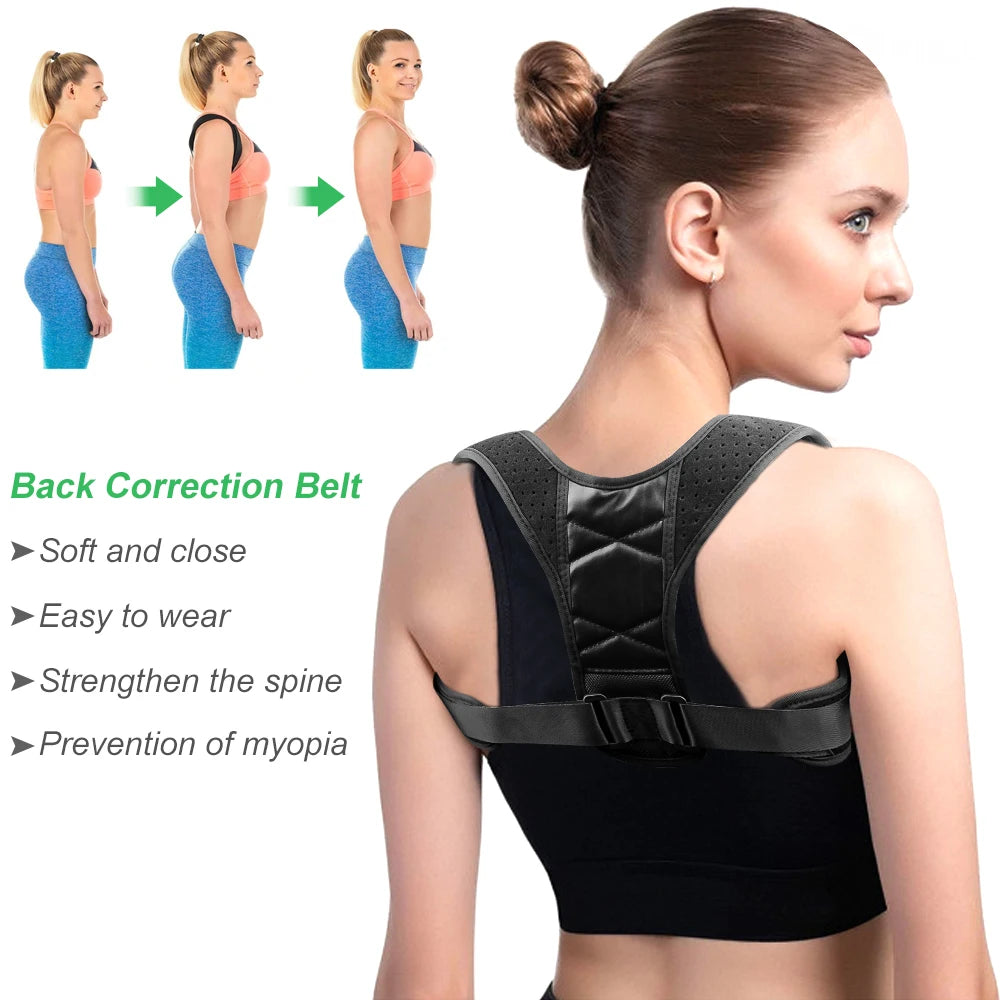Posture Corrector for Men Women - Adjustable Back Brace for Neck/Shoulder Pain Relief - Upper Spine & Clavicle Support(S/M/L/XL)