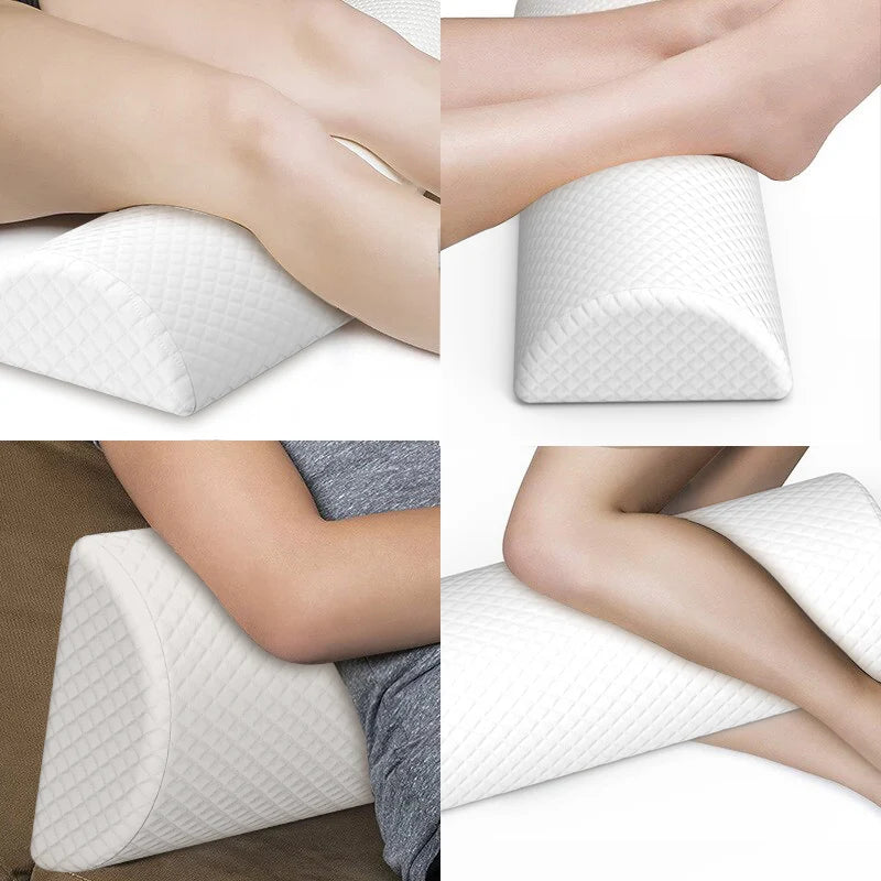 Comfort Bolster Pillow for Legs Back and Head Memory Foam Cotton Cover Lumbar Support Pillow for Semi Roll Pillow