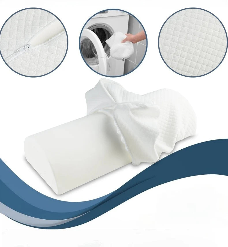 Comfort Bolster Pillow for Legs Back and Head Memory Foam Cotton Cover Lumbar Support Pillow for Semi Roll Pillow